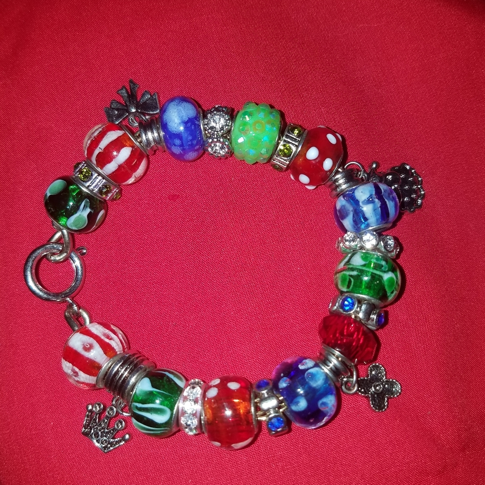 A Christmas Murano charm bracelet